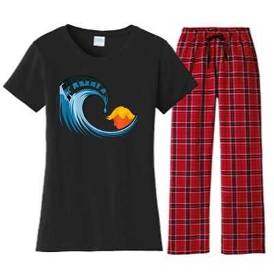 Tidal Force Anti Trump KamalaS Impact Women's Flannel Pajama Set