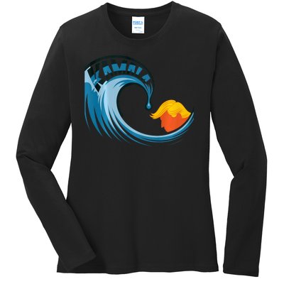 Tidal Force Anti Trump KamalaS Impact Ladies Long Sleeve Shirt