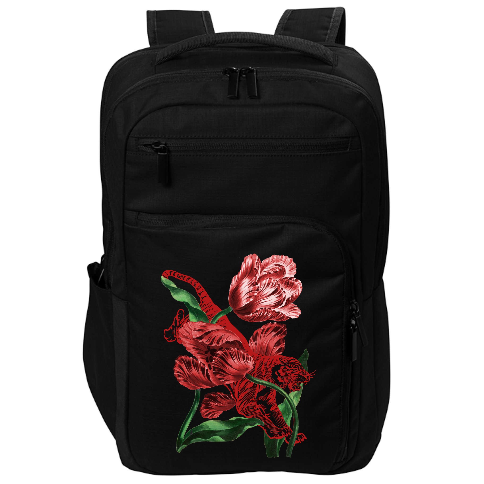 Tiger Flower Art Impact Tech Backpack