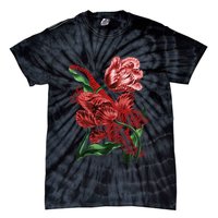 Tiger Flower Art Tie-Dye T-Shirt