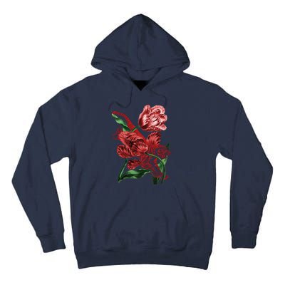 Tiger Flower Art Tall Hoodie