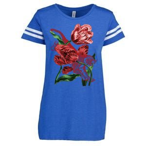 Tiger Flower Art Enza Ladies Jersey Football T-Shirt