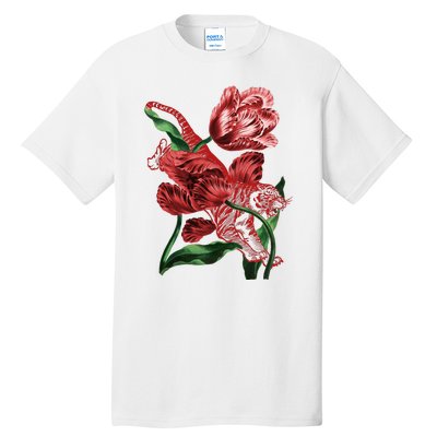 Tiger Flower Art Tall T-Shirt