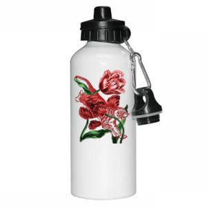 Tiger Flower Art Aluminum Water Bottle