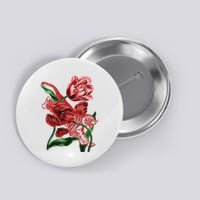 Tiger Flower Art Button