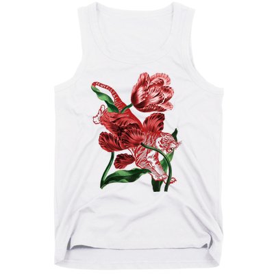 Tiger Flower Art Tank Top