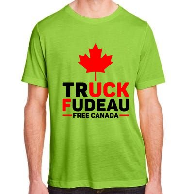 Truck Fudeau Anti Trudeau Free Canada Trucker Heroes Adult ChromaSoft Performance T-Shirt