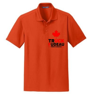 Truck Fudeau Anti Trudeau Free Canada Trucker Heroes Dry Zone Grid Polo