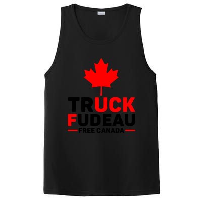 Truck Fudeau Anti Trudeau Free Canada Trucker Heroes PosiCharge Competitor Tank