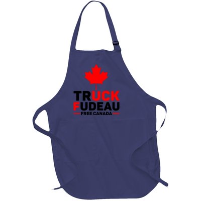 Truck Fudeau Anti Trudeau Free Canada Trucker Heroes Full-Length Apron With Pockets