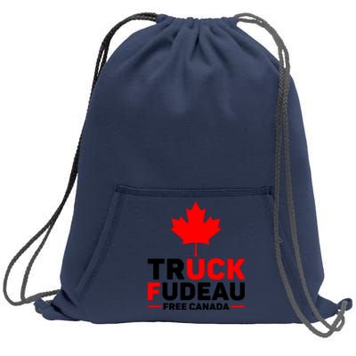 Truck Fudeau Anti Trudeau Free Canada Trucker Heroes Sweatshirt Cinch Pack Bag