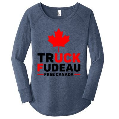 Truck Fudeau Anti Trudeau Free Canada Trucker Heroes Women's Perfect Tri Tunic Long Sleeve Shirt