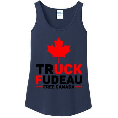 Truck Fudeau Anti Trudeau Free Canada Trucker Heroes Ladies Essential Tank