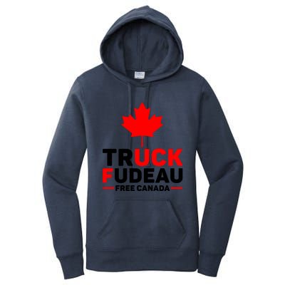 Truck Fudeau Anti Trudeau Free Canada Trucker Heroes Women's Pullover Hoodie