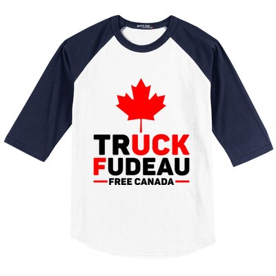 Truck Fudeau Anti Trudeau Free Canada Trucker Heroes Baseball Sleeve Shirt