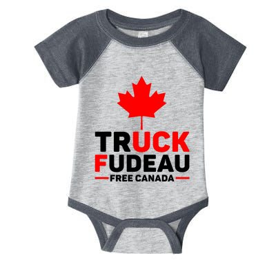 Truck Fudeau Anti Trudeau Free Canada Trucker Heroes Infant Baby Jersey Bodysuit