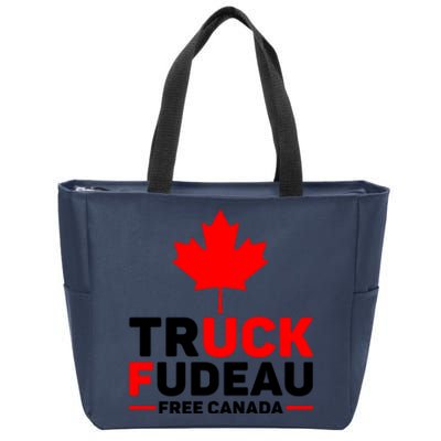 Truck Fudeau Anti Trudeau Free Canada Trucker Heroes Zip Tote Bag