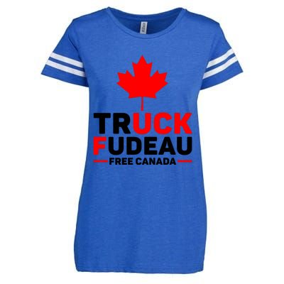 Truck Fudeau Anti Trudeau Free Canada Trucker Heroes Enza Ladies Jersey Football T-Shirt