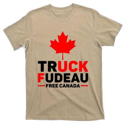 Truck Fudeau Anti Trudeau Free Canada Trucker Heroes T-Shirt