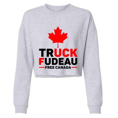 Truck Fudeau Anti Trudeau Free Canada Trucker Heroes Cropped Pullover Crew