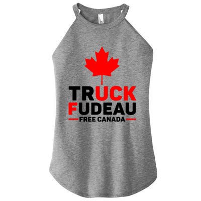 Truck Fudeau Anti Trudeau Free Canada Trucker Heroes Women's Perfect Tri Rocker Tank