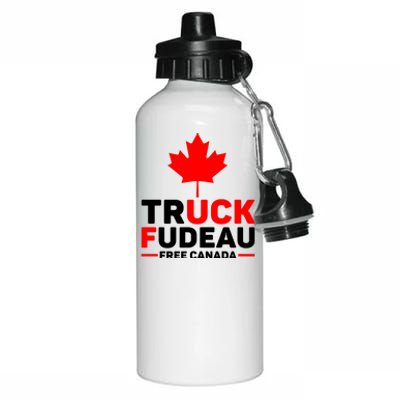 Truck Fudeau Anti Trudeau Free Canada Trucker Heroes Aluminum Water Bottle