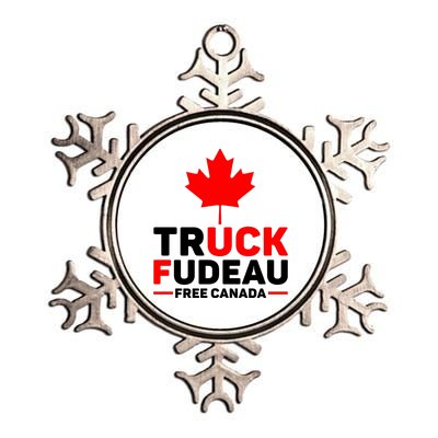 Truck Fudeau Anti Trudeau Free Canada Trucker Heroes Metallic Star Ornament