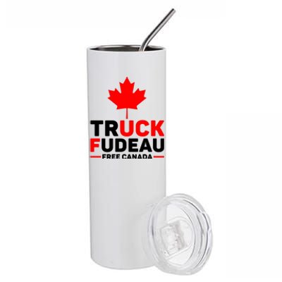 Truck Fudeau Anti Trudeau Free Canada Trucker Heroes Stainless Steel Tumbler