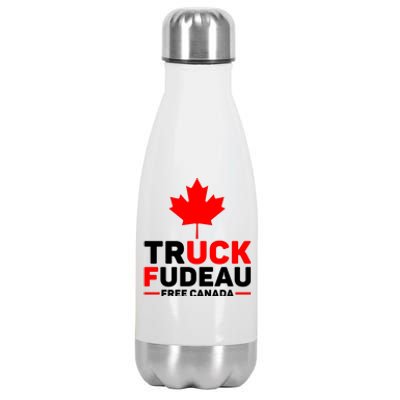 Truck Fudeau Anti Trudeau Free Canada Trucker Heroes Stainless Steel Insulated Water Bottle