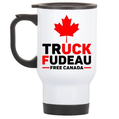 Truck Fudeau Anti Trudeau Free Canada Trucker Heroes Stainless Steel Travel Mug