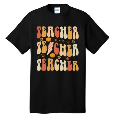 Teacher Fall Autumn Vibes Back To School Tall T-Shirt