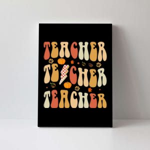 Teacher Fall Autumn Vibes Back To School Canvas