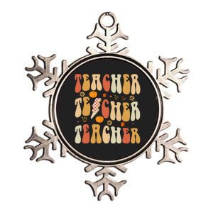 Teacher Fall Autumn Vibes Back To School Metallic Star Ornament