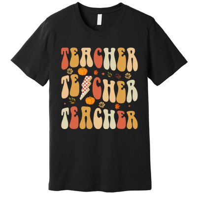 Teacher Fall Autumn Vibes Back To School Premium T-Shirt