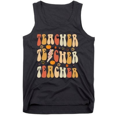 Teacher Fall Autumn Vibes Back To School Tank Top