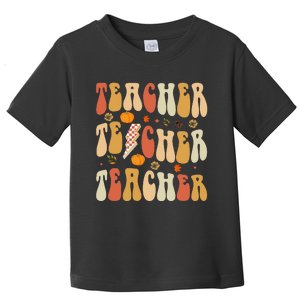 Teacher Fall Autumn Vibes Back To School Toddler T-Shirt