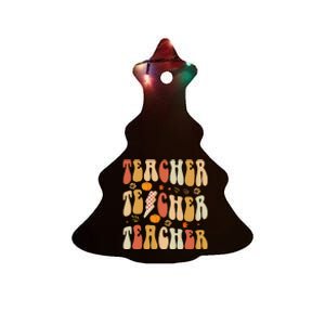 Teacher Fall Autumn Vibes Back To School Ceramic Tree Ornament