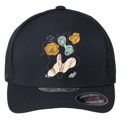 Tulip Flowers Abstract Flexfit Unipanel Trucker Cap