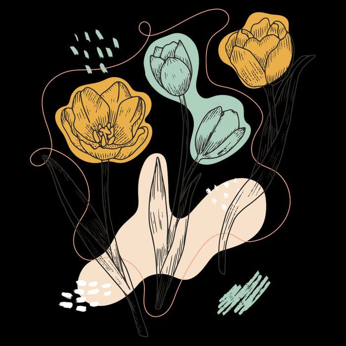 Tulip Flowers Abstract Toddler Sweatshirt