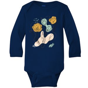 Tulip Flowers Abstract Baby Long Sleeve Bodysuit