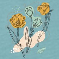 Tulip Flowers Abstract Sueded Cloud Jersey T-Shirt