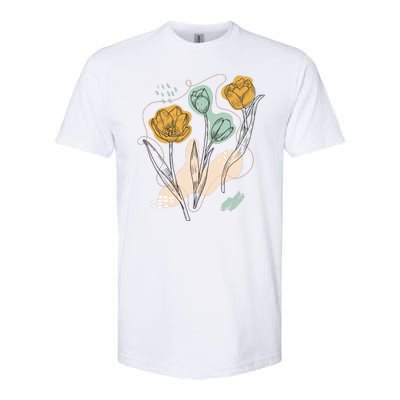 Tulip Flowers Abstract Softstyle® CVC T-Shirt