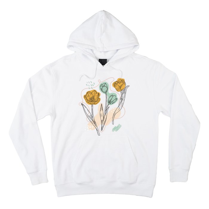 Tulip Flowers Abstract Hoodie