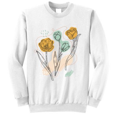 Tulip Flowers Abstract Sweatshirt