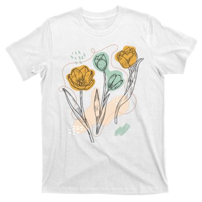 Tulip Flowers Abstract T-Shirt