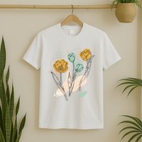 Tulip Flowers Abstract T-Shirt