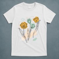 Tulip Flowers Abstract T-Shirt