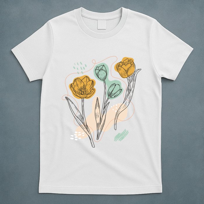 Tulip Flowers Abstract T-Shirt