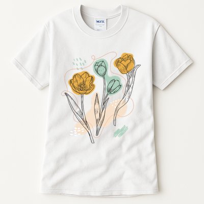Tulip Flowers Abstract Tall T-Shirt