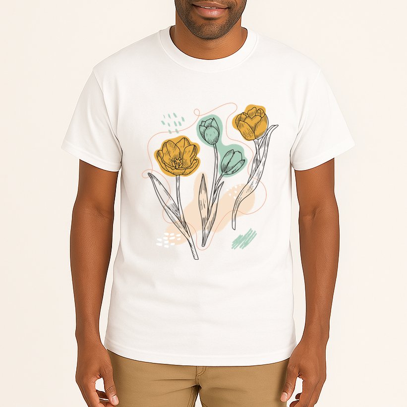 Tulip Flowers Abstract Tall T-Shirt